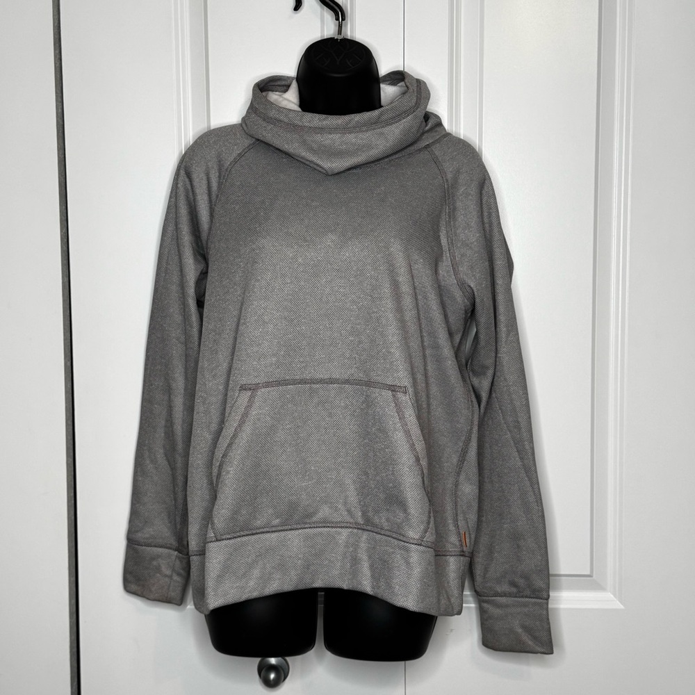 Gray women’s cowl neck hoodie